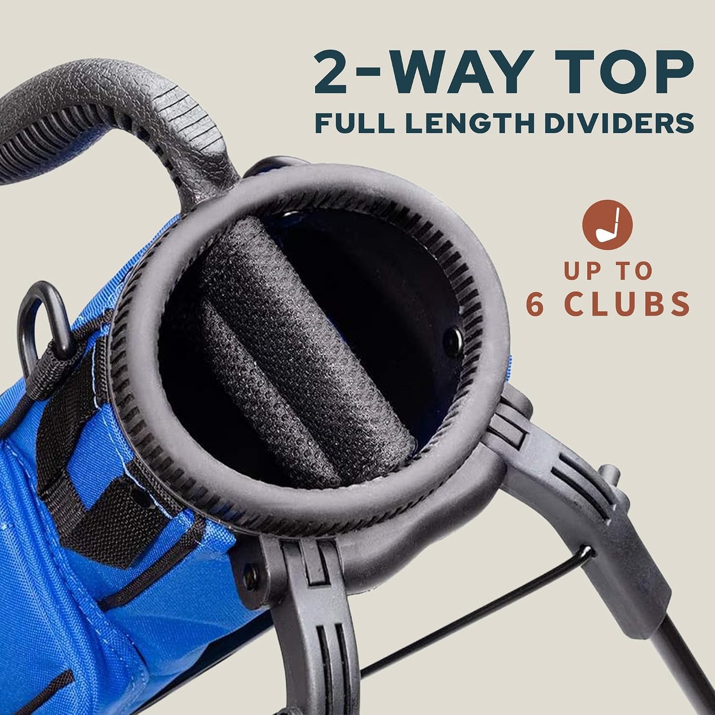 The Original Lightweight  Bag with Stand | Easy to Carry, Durable, Pitch & Putt, Driving Range, Par 3 & Executive Courses