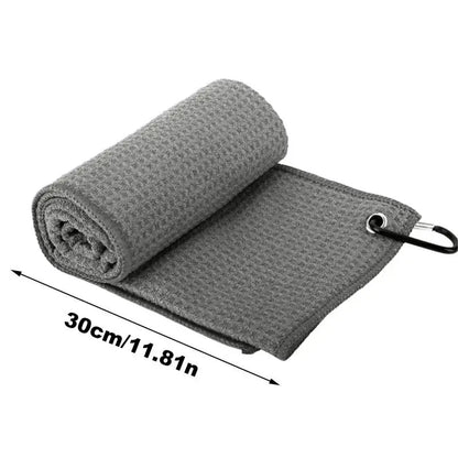 Microfiber Golf Towel - Soft Absorbent Cleaning Cloth with Clip for Golf Clubs and Accessories