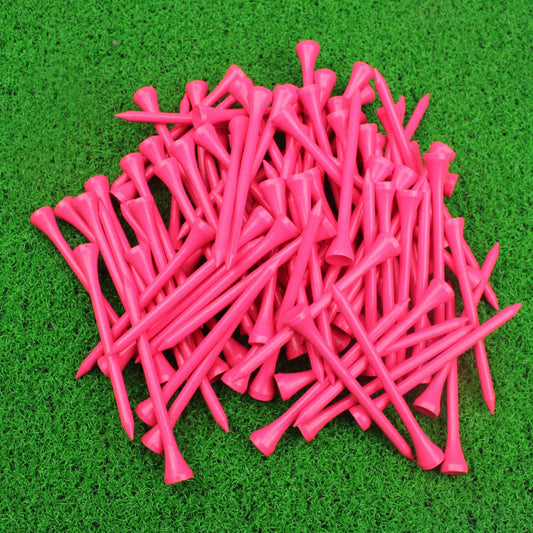 Bamboo Golf Tees for Women and Girls, 3-1/4 Inch, 100-Pack, Pink Golf Accessories