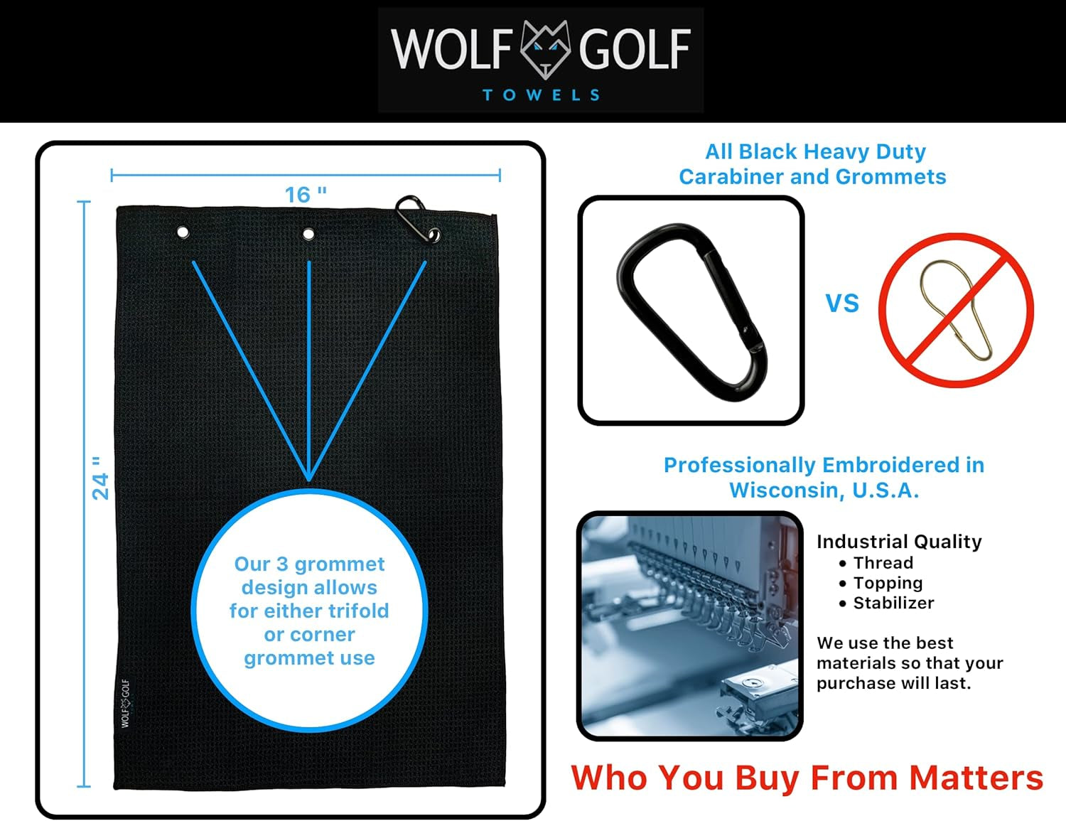 Premium Embroidered Golf Towel for Husbands | Humorous Design for Golf Bags