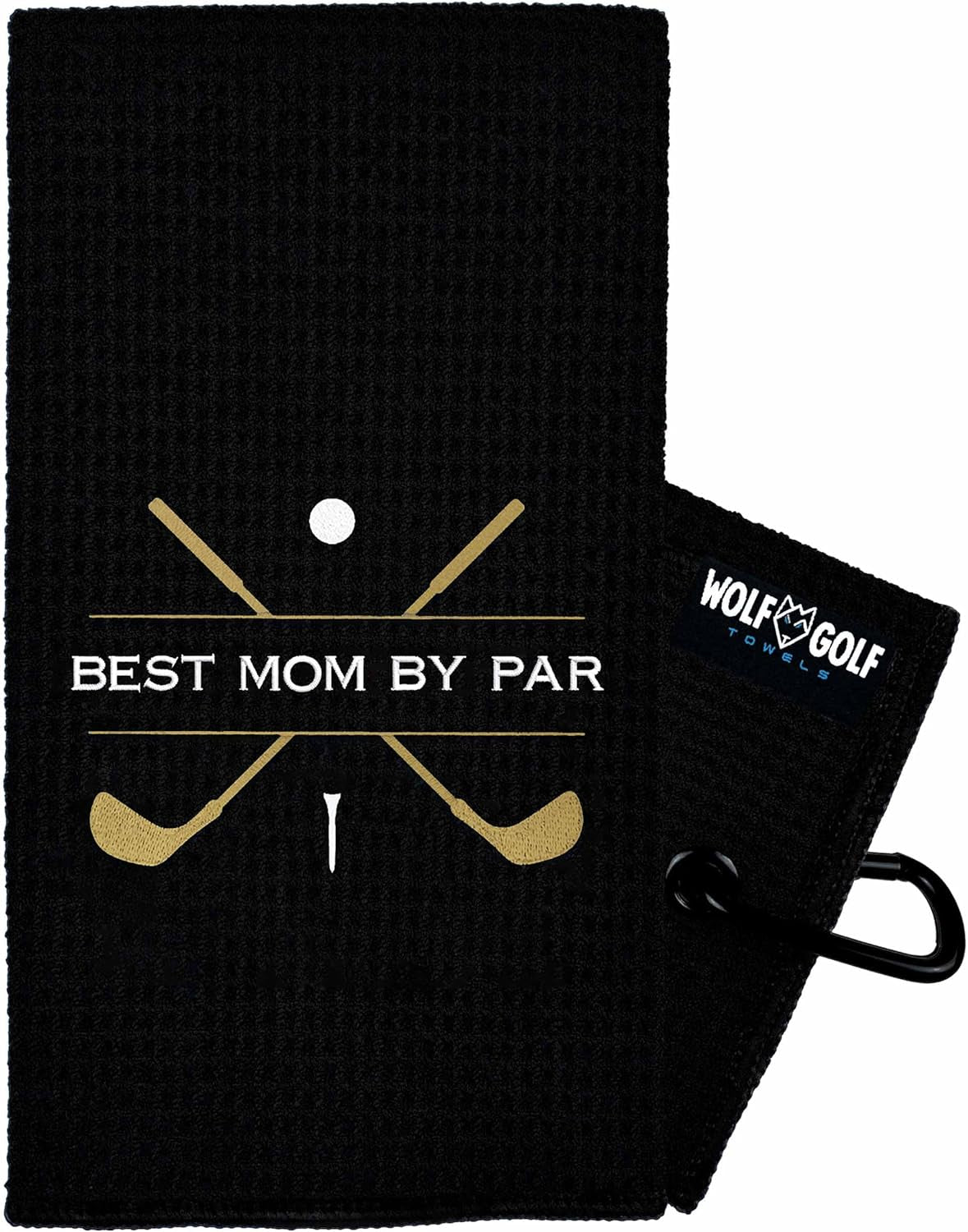 Premium "Best Mom" Golf Towel | Custom Embroidery Made in the USA | Women's Golf Accessories