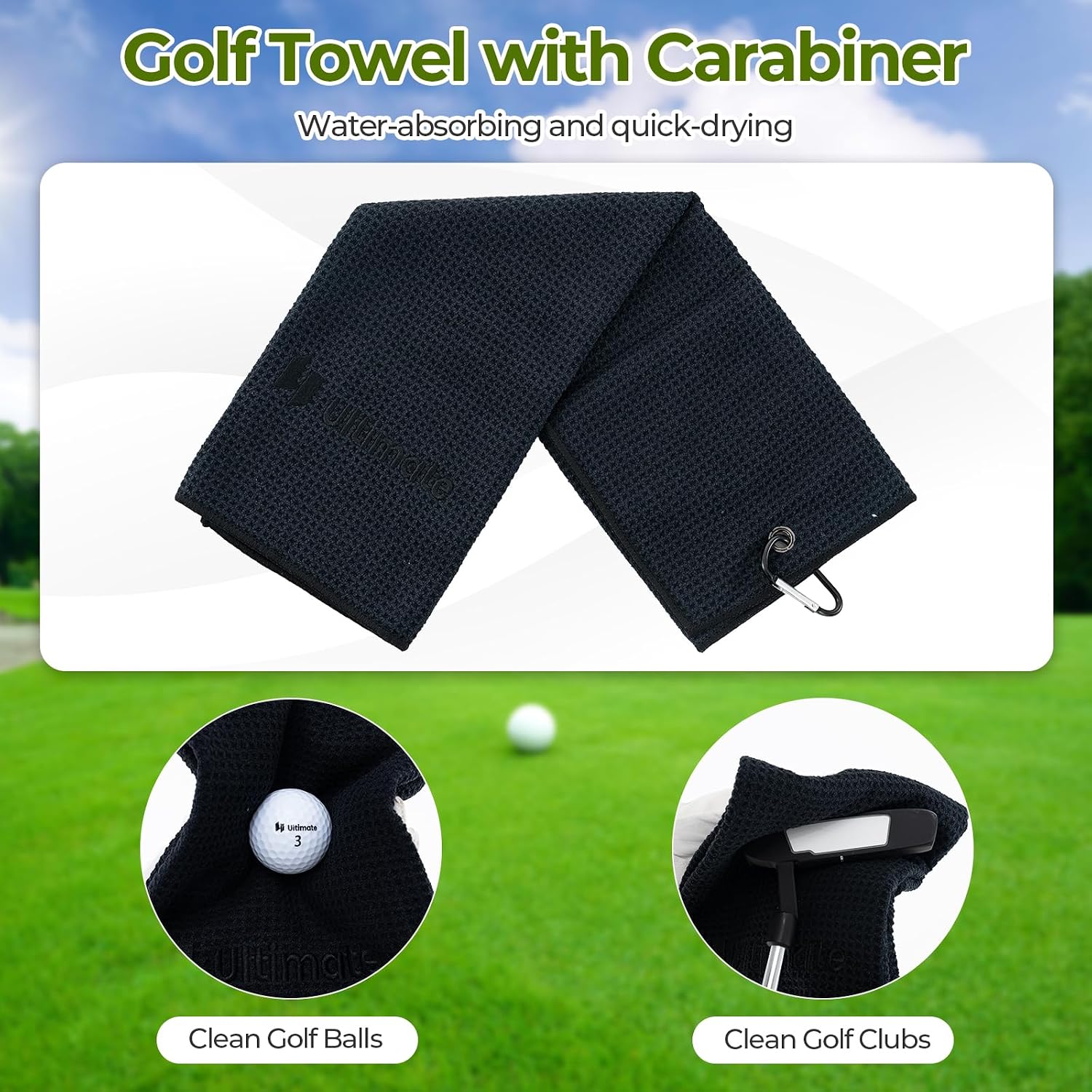Golf Accessories Kit for Men Women, Golf Accessories Set W/Golf Balls, Golf Tees, Golf Towel, Golf Belt, Golf Hat, Divot Tool, Ball Marker, Storage Bag, Golf Gift Box for Golfers