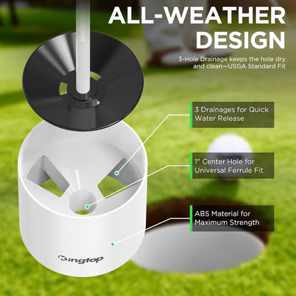 Golf Hole Cup - Compliant with PGA/USGA Regulations, Ideal for Backyard Practice Putting Greens, Available in 4-Inch and 6-Inch Sizes