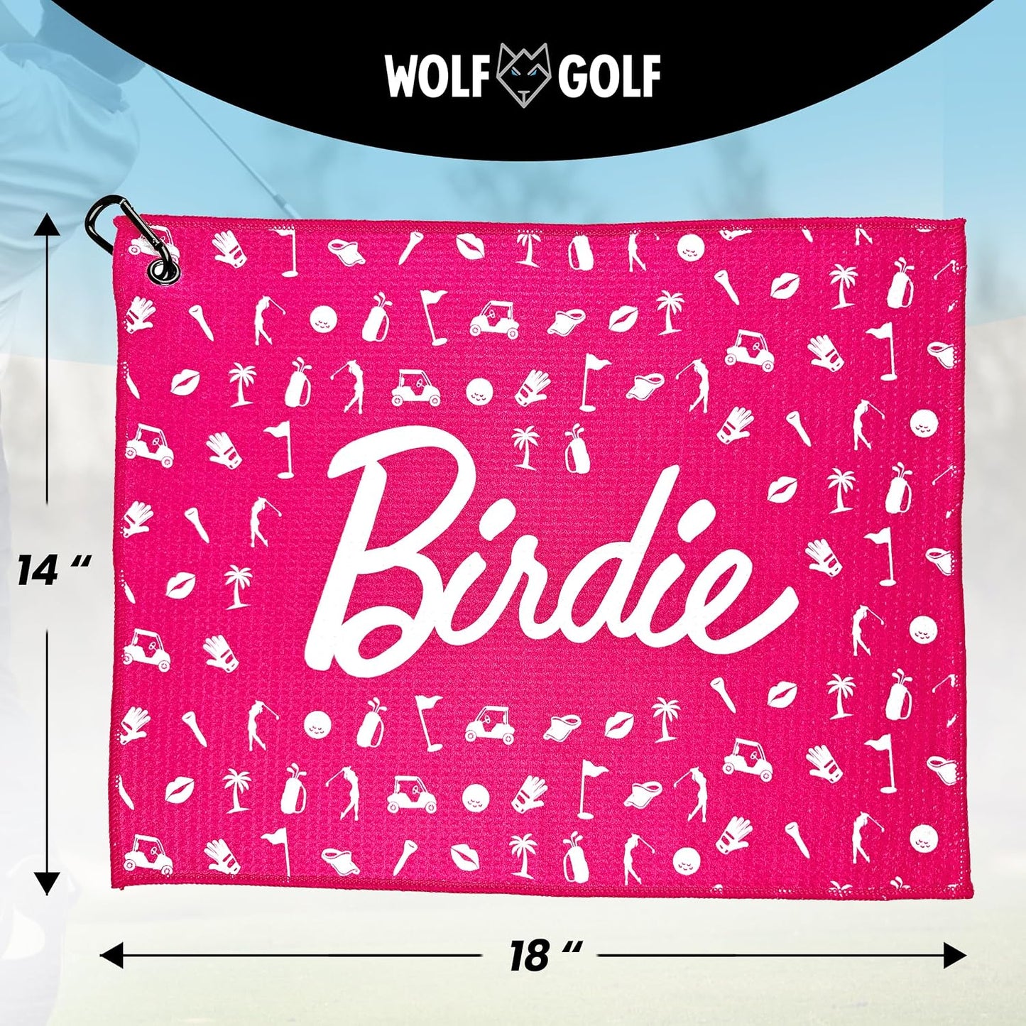 Birdie Women's Golf Towel | Premium Golf Gifts and Accessories for Women
