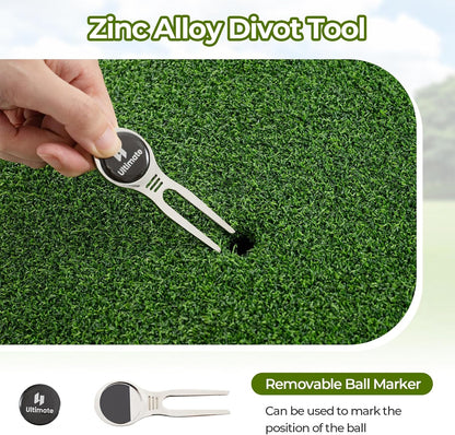 Golf Accessories Kit for Men Women, Golf Accessories Set W/Golf Balls, Golf Tees, Golf Towel, Golf Belt, Golf Hat, Divot Tool, Ball Marker, Storage Bag, Golf Gift Box for Golfers