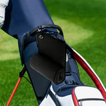 Microfiber Golf Towel - Soft Absorbent Cleaning Cloth with Clip for Golf Clubs and Accessories