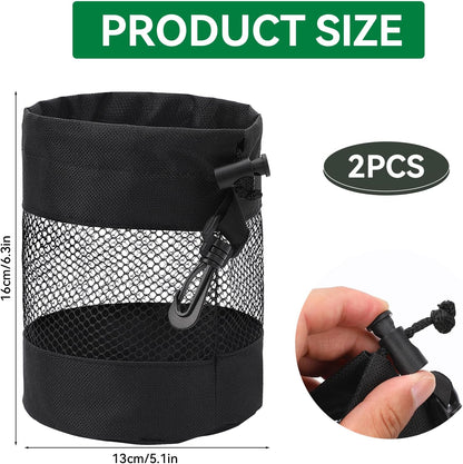 Golf Ball Storage Bag Set - Nylon Mesh Drawstring Organizer Pouches for Efficient Golf Ball Storage