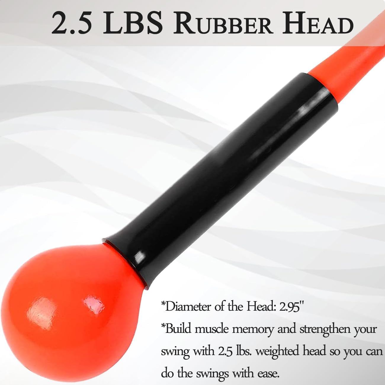 Golf Swing Trainer Aid - 48"/40" Warm-Up Stick for Strength, Flexibility, and Tempo Training with Weighted Head Swing Corrector for Men and Women
