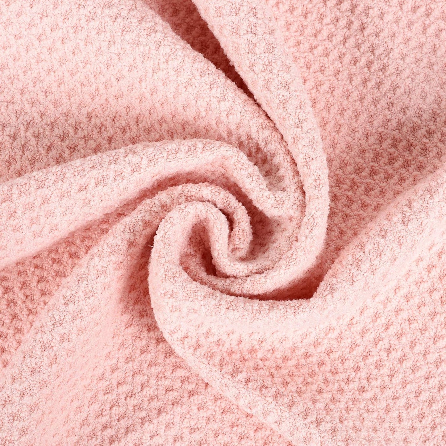 Tri-Fold Golf Towel | 16" X 24" | Premium Microfiber Fabric | Waffle Pattern | with Heavy Duty Carabiner Clip | for Men and Women (Pink)