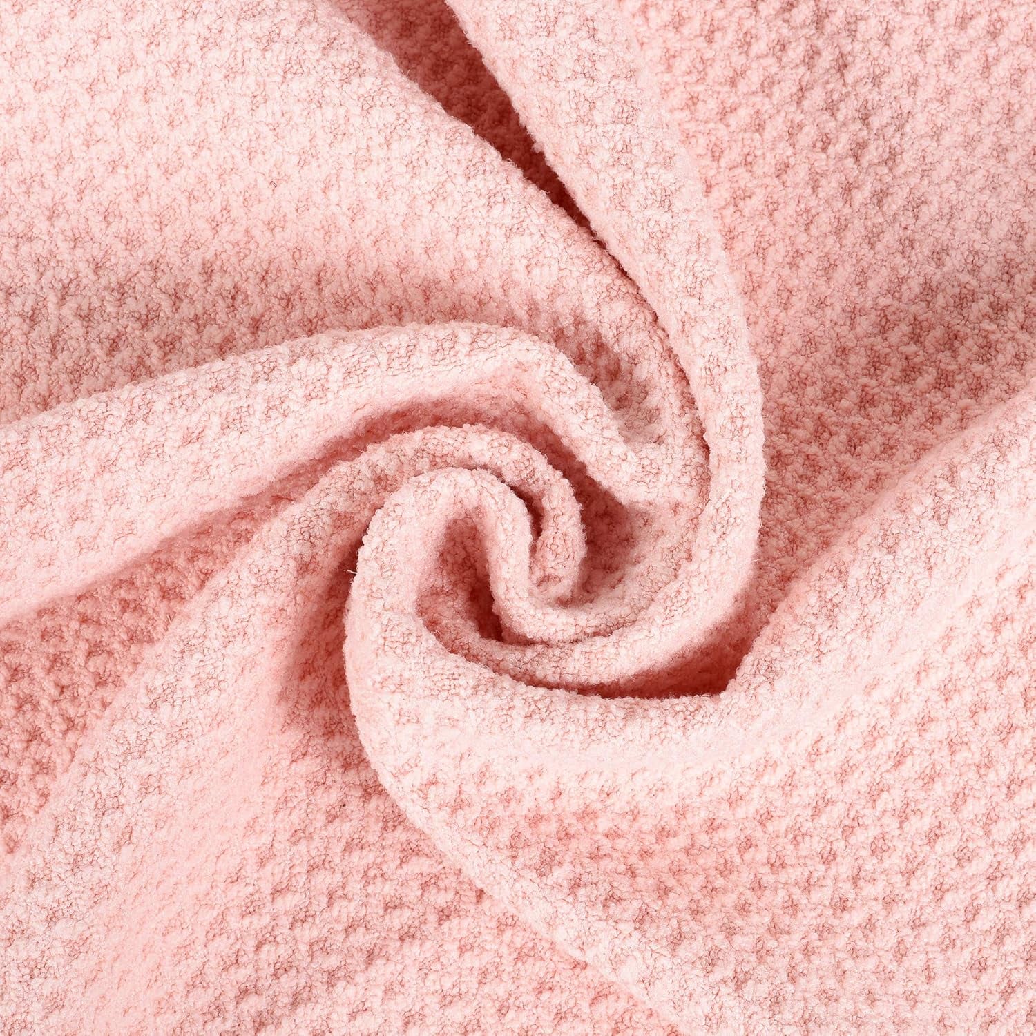 Tri-Fold Golf Towel | 16" X 24" | Premium Microfiber Fabric | Waffle Pattern | with Heavy Duty Carabiner Clip | for Men and Women (Pink)