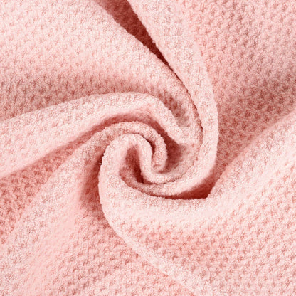 Tri-Fold Golf Towel | 16" X 24" | Premium Microfiber Fabric | Waffle Pattern | with Heavy Duty Carabiner Clip | for Men and Women (Pink)