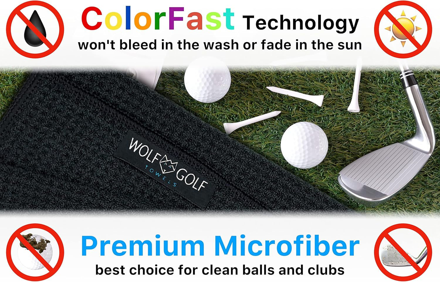 Premium Embroidered Golf Towel for Husbands | Humorous Design for Golf Bags