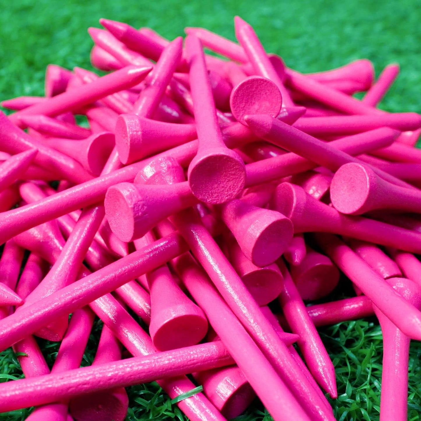 Bamboo Golf Tees for Women and Girls, 3-1/4 Inch, 100-Pack, Pink Golf Accessories