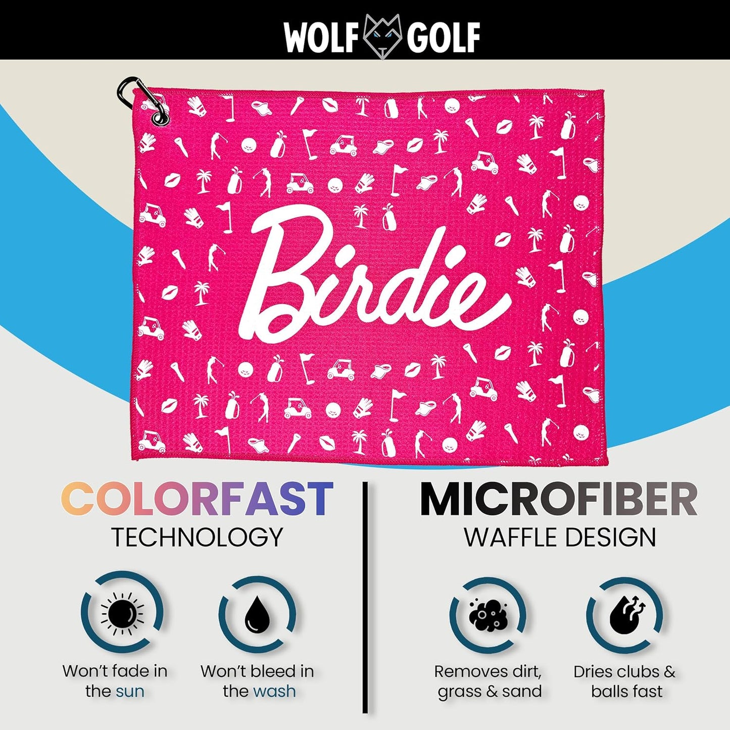 Birdie Women's Golf Towel | Premium Golf Gifts and Accessories for Women