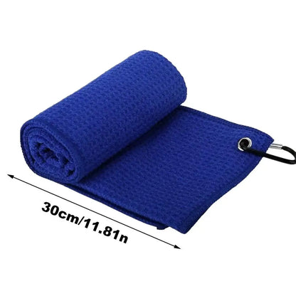 Microfiber Golf Towel - Soft Absorbent Cleaning Cloth with Clip for Golf Clubs and Accessories