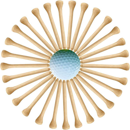 Professional 2 3/4 Inch Wooden Golf Tees - Pack of 100