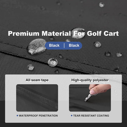 Waterproof Golf Cart Cover Universal Fits for Most Brand 2/4/6 Passenger Car