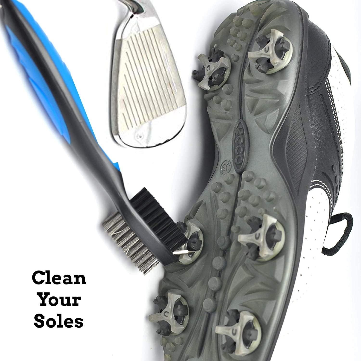Microfiber Waffle Pattern Golf Towel with Brush Tool Kit, Club Groove Cleaner, and Divot Tool - Premium Golf Accessories for Men