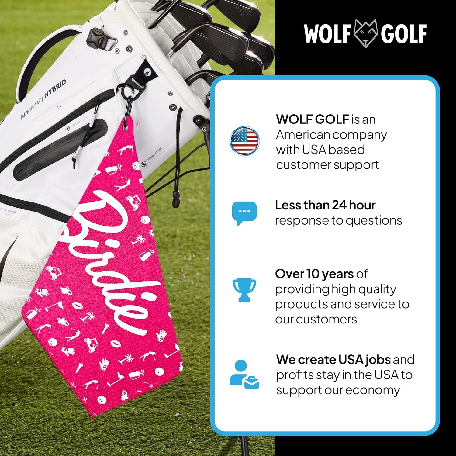 Birdie Women's Golf Towel | Premium Golf Gifts and Accessories for Women