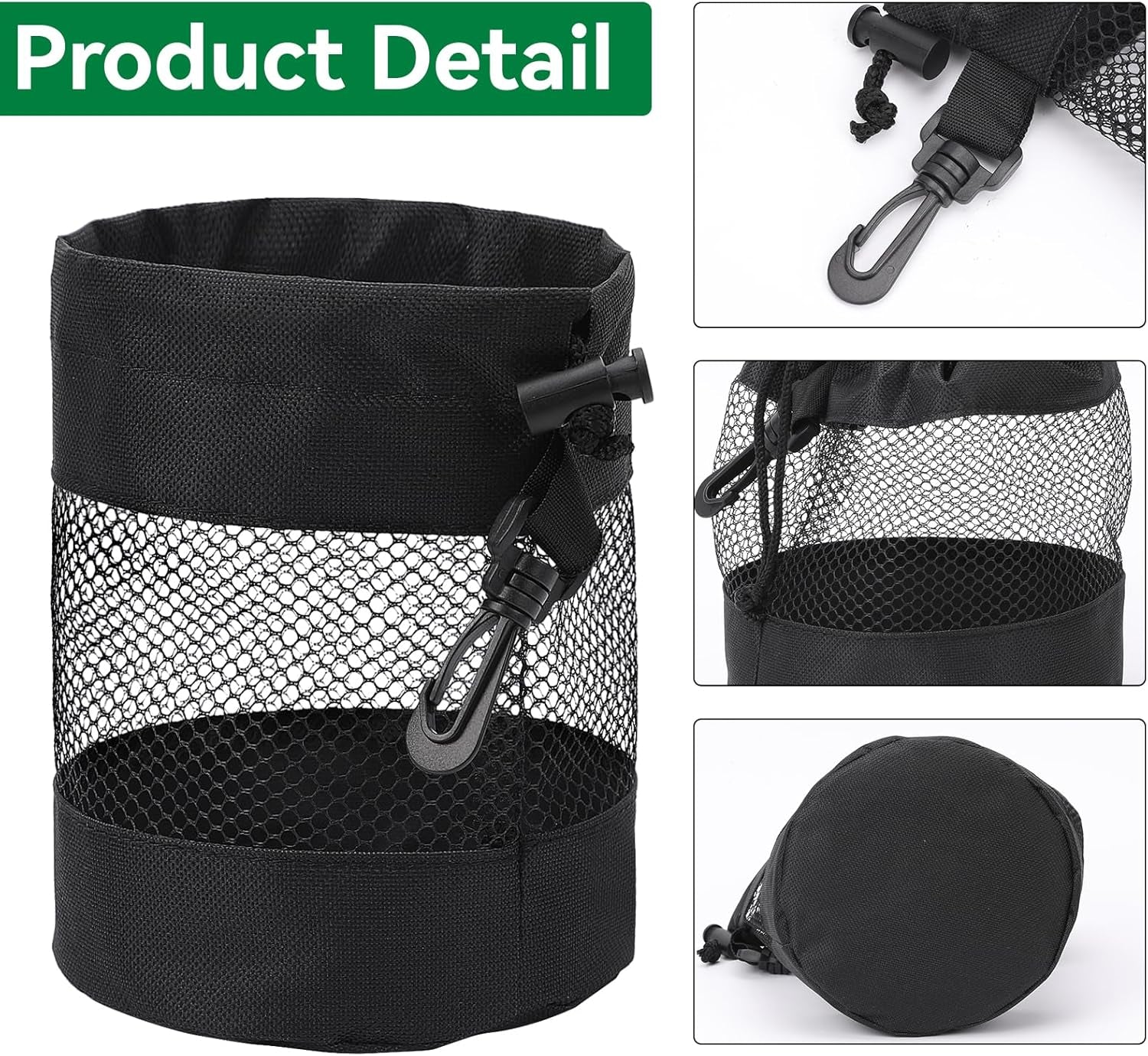 Golf Ball Storage Bag Set - Nylon Mesh Drawstring Organizer Pouches for Efficient Golf Ball Storage