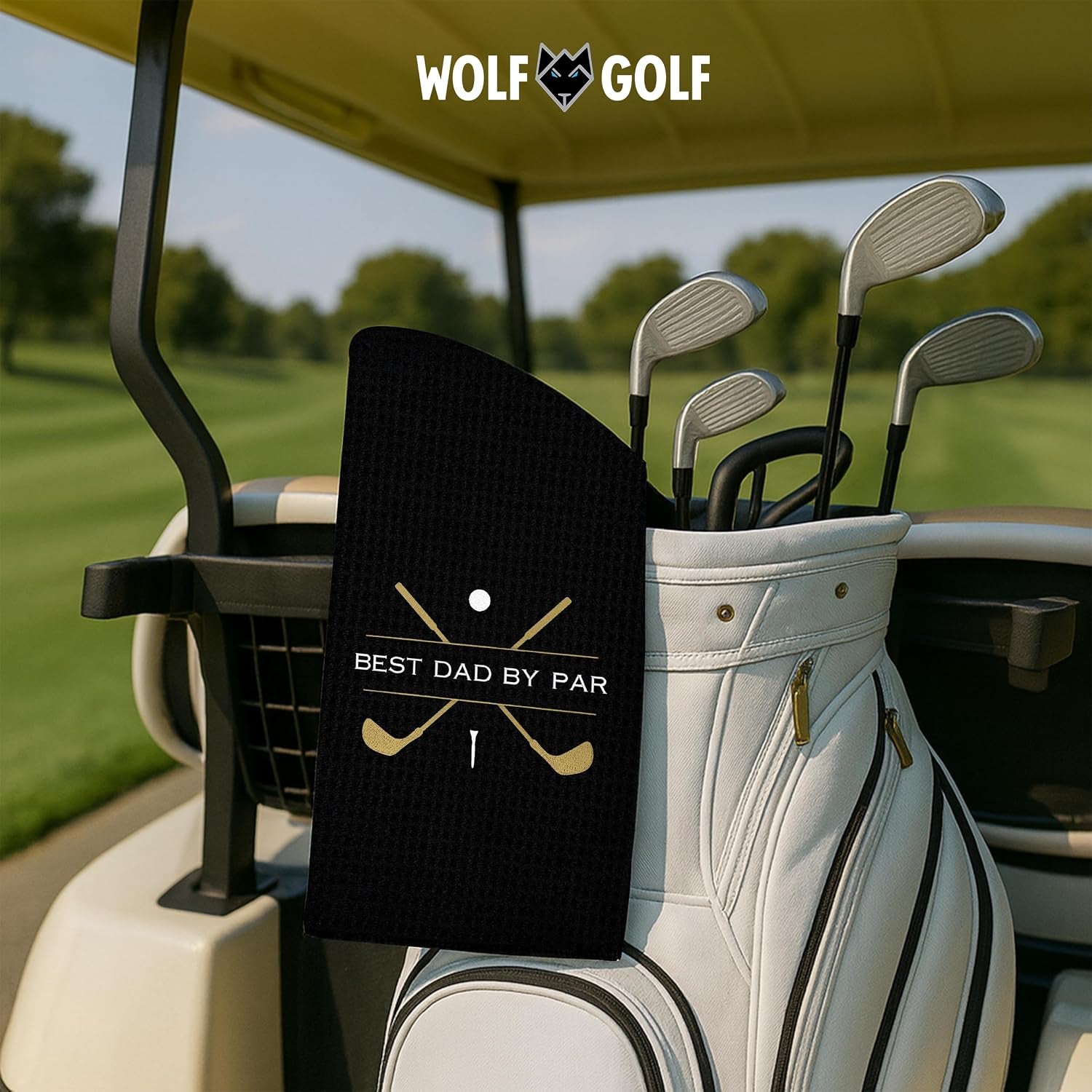 Premium Embroidered Golf Towel for Dads | Made in the USA | Essential Golf Accessories for Men
