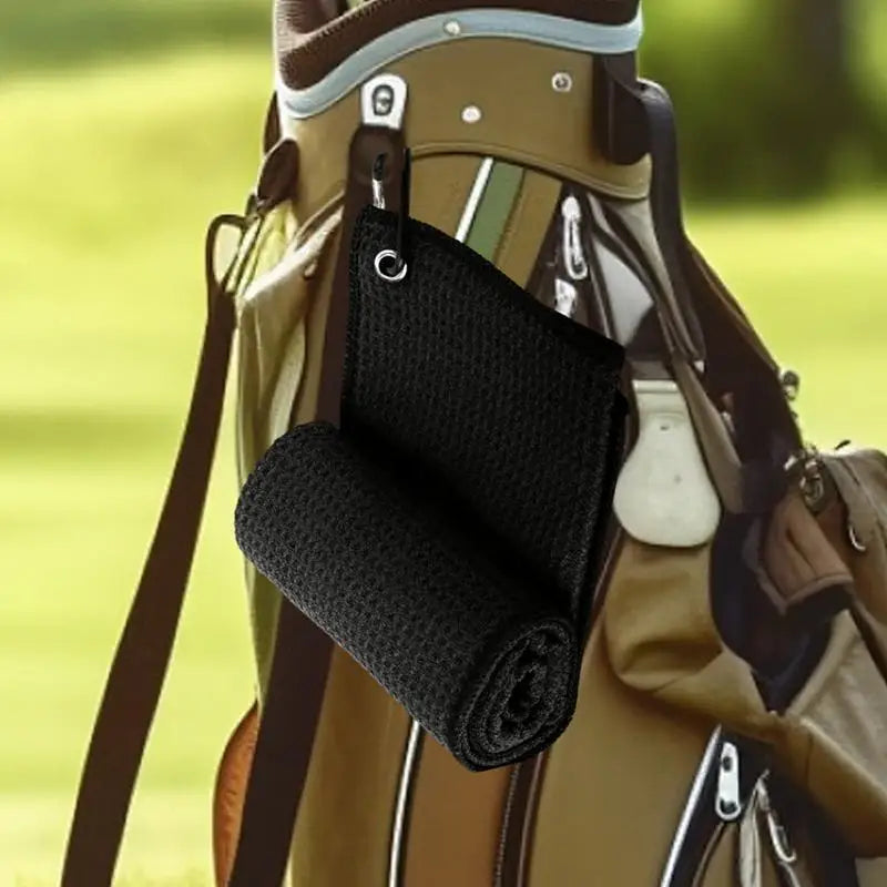 Microfiber Golf Towel - Soft Absorbent Cleaning Cloth with Clip for Golf Clubs and Accessories