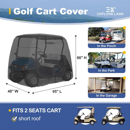 Waterproof Golf Cart Cover Universal Fits for Most Brand 2/4/6 Passenger Car