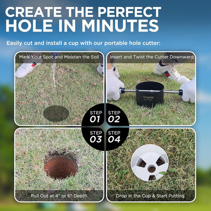 Golf Hole Cup - Compliant with PGA/USGA Regulations, Ideal for Backyard Practice Putting Greens, Available in 4-Inch and 6-Inch Sizes
