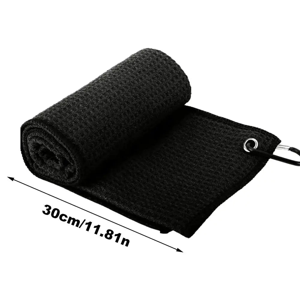 Microfiber Golf Towel - Soft Absorbent Cleaning Cloth with Clip for Golf Clubs and Accessories