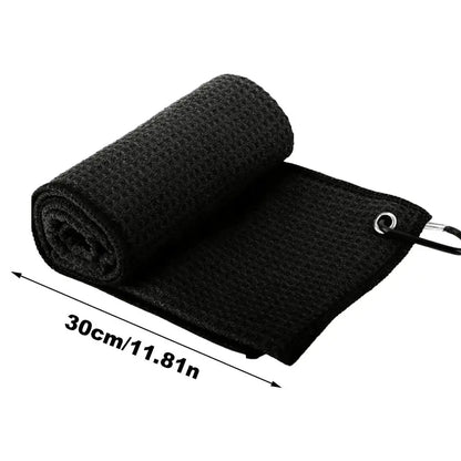 Microfiber Golf Towel - Soft Absorbent Cleaning Cloth with Clip for Golf Clubs and Accessories