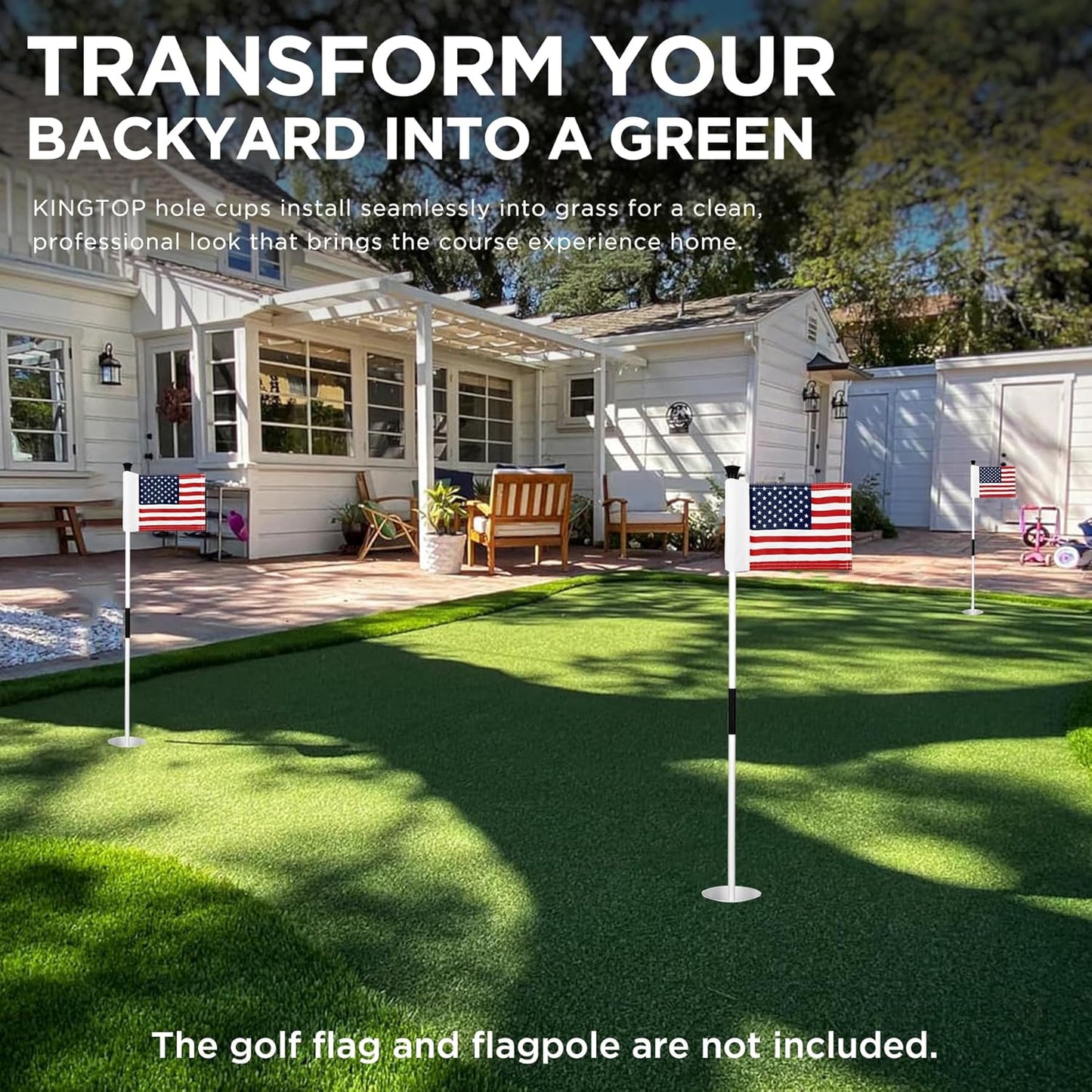 Golf Hole Cup - Compliant with PGA/USGA Regulations, Ideal for Backyard Practice Putting Greens, Available in 4-Inch and 6-Inch Sizes