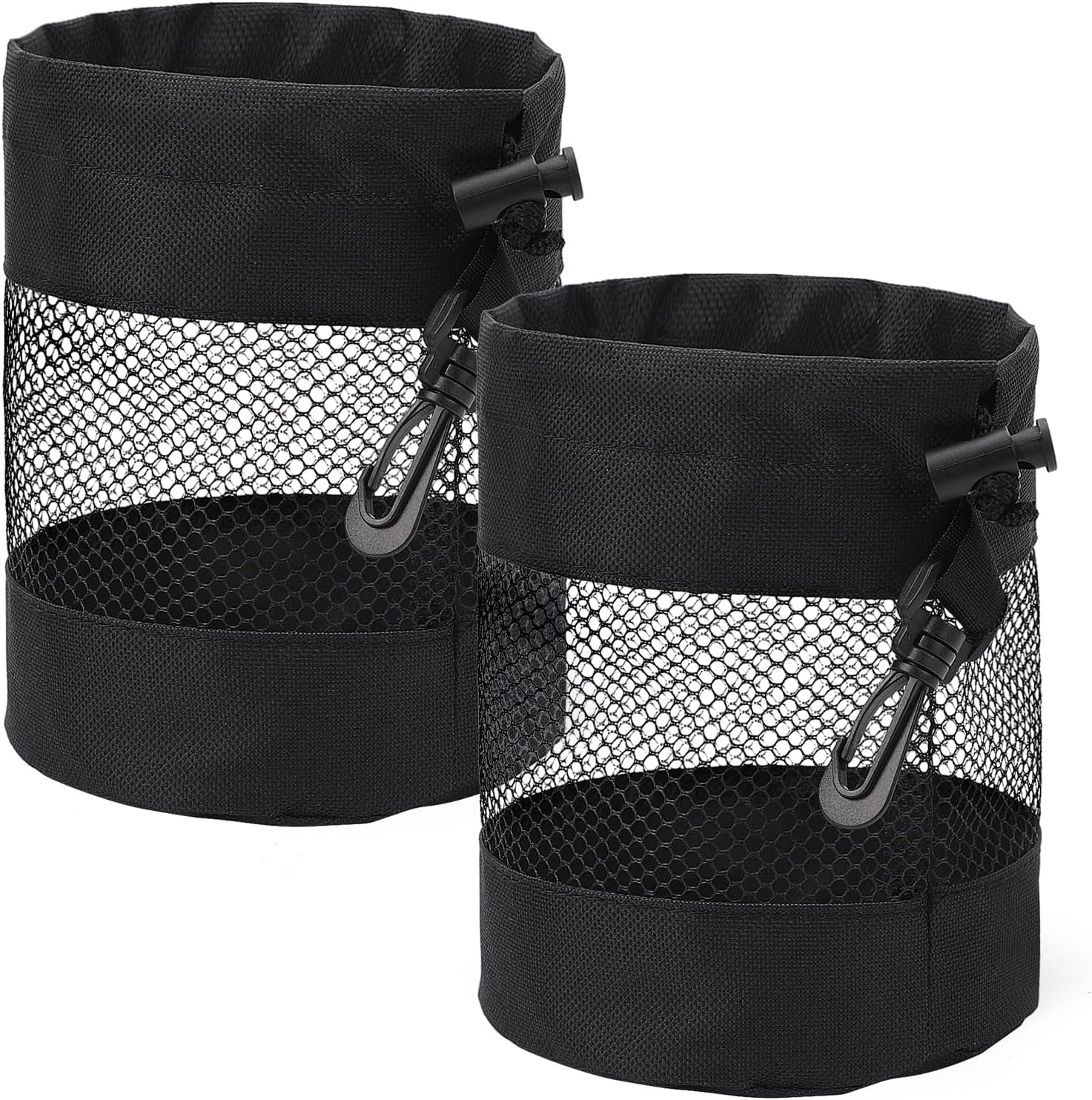 Golf Ball Storage Bag Set - Nylon Mesh Drawstring Organizer Pouches for Efficient Golf Ball Storage